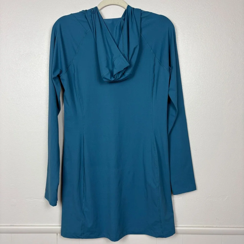 Mountain Hardwear Womens Crater Lake Dress NWT Sz M Baltic Blue Long Sleeve UPF - Picture 14 of 15